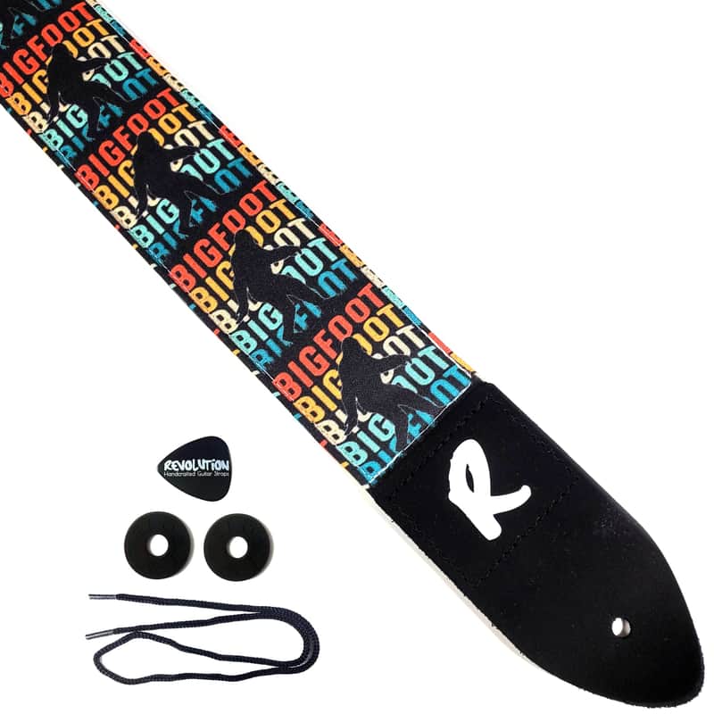 Bigfoot Guitar Strap - Big foot Sighting Guitar Strap - Sasquatch Guitar Strap - Yeti Guitar Strap - Double Padded Comfortable image 1