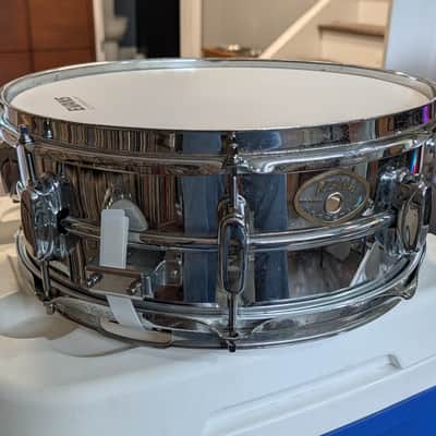 Tama Rockstar 14" x 5” Steel Snare Drum, Chrome, New Heads, Snare Wires, Lugs image 1