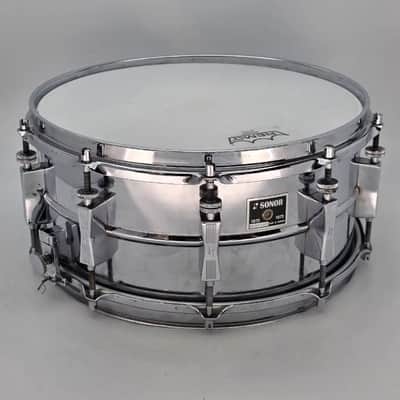 Used Vintage Sonor Ferro-Managanese Steel Shell Snare Drum 14x6.5 - Good image 1