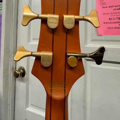 Used Schecter Stiletto Diamond Series Studio 4 String Bass Guitar Honey Satin w/ Gig Bag Local Pickup image 8