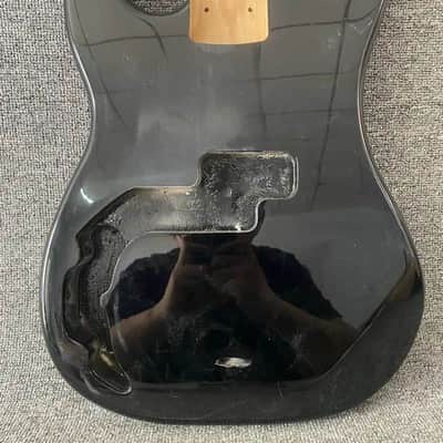 Black Left Handed Precision P Bass Style Basswood Body image 3