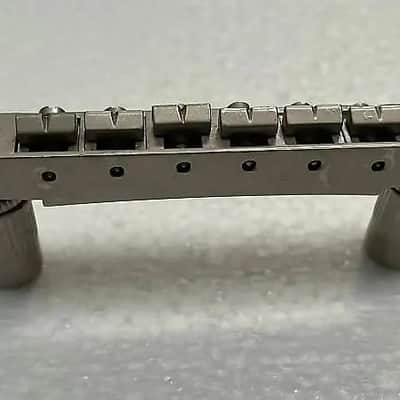 Satin Nickel Finish Guitar Tune O Matic Bridge and Tailpiece image 5