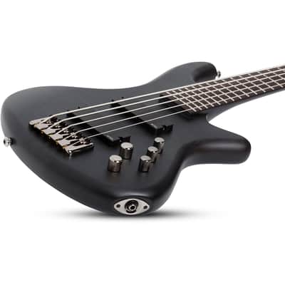 Schecter Stiletto Studio-5 5-String Electric Bass - See-Thru Black Satin image 3