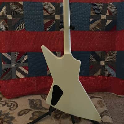 Esp style RRRcustom Explorer guitar 2016 Vintage White image 3
