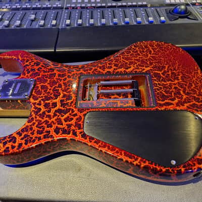 RARE 1988 Jackson USA Custom Shop Limited Edition Lava Crackle American Super Strat Pre-Fender Signed Guitar image 10