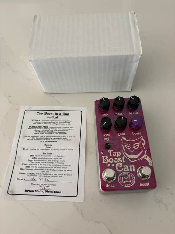 Menatone Top Boost In A Can (Seven Knob) Pedal TBIAC