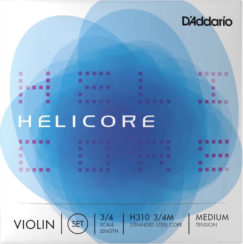 D'Addario Helicore Violin Strings - Medium 3/4 Size image 1