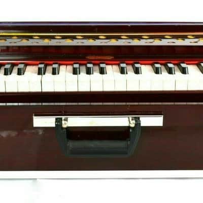 Handmade Harmonium With Padded Bag Original Bina Brand Professional 9 Stopper Portable - Natural image 9
