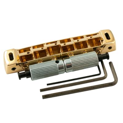Gotoh 510FB GG Adjustable Tune-O-Matic Bridge w/Allen Wrenches - Gold image 1