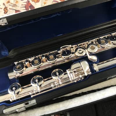 Muramatsu EX III Professional Open Hole Flute with Offset G - Silver Plate image 3
