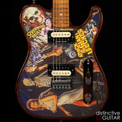 Walla Walla Maverick Pro Crystal Screaming Skulls - Chambered Body Tele image 1