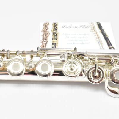 Mint Jupiter diMedici 911 Semi-Pro Flute by Altus Sterling D6 Head w/ Open Hole Offset G Split E & B Foot Like New image 9