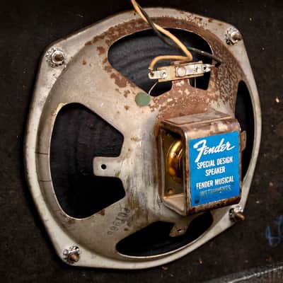 1965 Fender Vibro Champ Vintage Black Panel Tube Amp 1x8, Class A, FEIC image 7