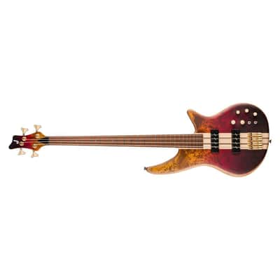 Jackson Pro Series Spectra Bass SBP IV 4-String Right-Handed Bass Guitar with Multi-Laminated Body and Caramelized Jatoba Fingerboard (Amber Flame) image 6