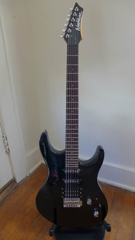 Washburn RX10 Electric Guitar Starter Pack w/ Accessories - Black