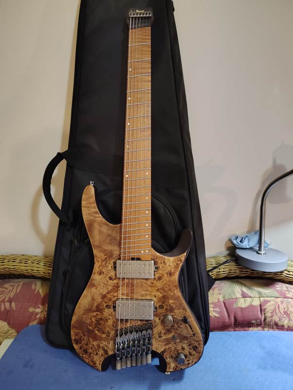 Ibanez QX527PB - Antique Brown-7 string headless guitar | Reverb