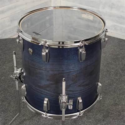 Used Ludwig Classic Oak 4pc Drum Set Blue Burst - Very Good image 6
