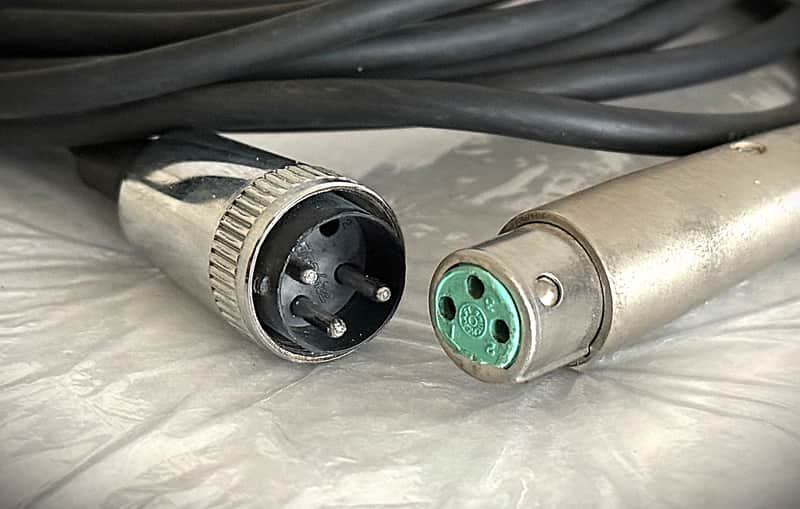 Vintage 4 pin EV microphone cable 676 664 Shure 545, AMPHENOL 91