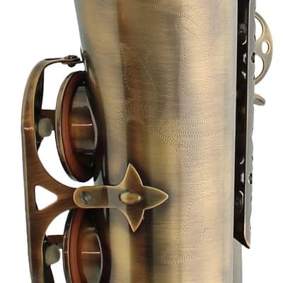 Eb Alto Saxophone Kit – Antique Brass | Sax with Case, Stand & Accessories image 5