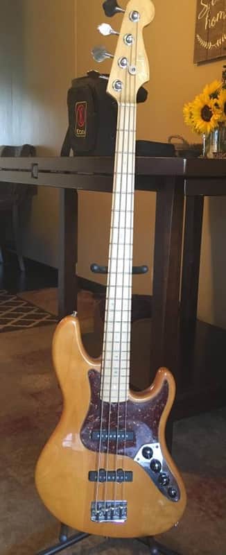 Fender American Deluxe Jazz Bass Natural image 1