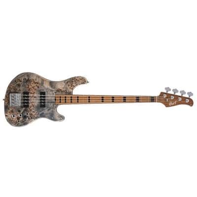 Cort GB-MODERN 4-String OPCG Electric Bass w/case Open Pore Black / Charcoal Grey image 5
