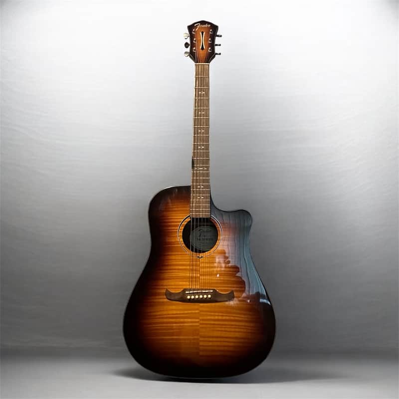 Fender FA-325CE Dreadnought Exotic Dao 2022 - 3-Tone Sunburst image 1