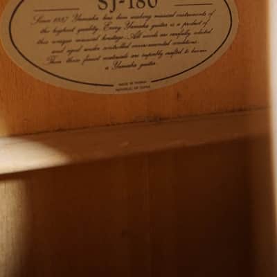 Yamaha SJ-180 Acoustic Guitar – Solid Top w/ Chipboard Case image 6