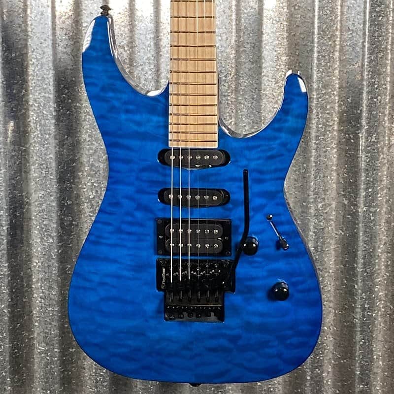 ESP LTD MH-203QM See Thru Blue Quilt Top Guitar MH203QMSTB #0345 Used image 1