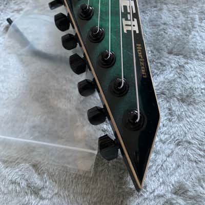 ESP E-II Horizon FR-7 2021 Black Turquoise Burst image 4