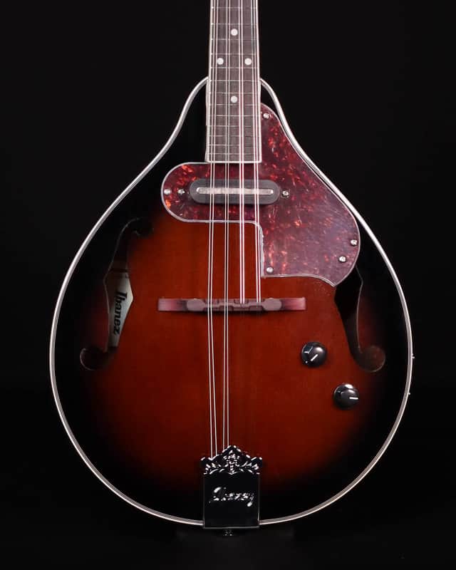 Ibanez M510E A-Style Acoustic/Electric Mandolin, Dark Violin Sunburst High Gloss image 1