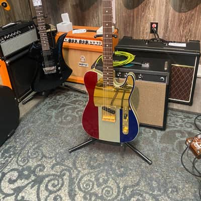 Fender Buck Owens Telecaster 1998 First Run - Red, Silver & Blue Sparkle image 2