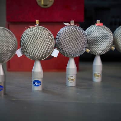 Extremely Rare Vintage Blue Bottle Tube Condenser Microphone Set image 12
