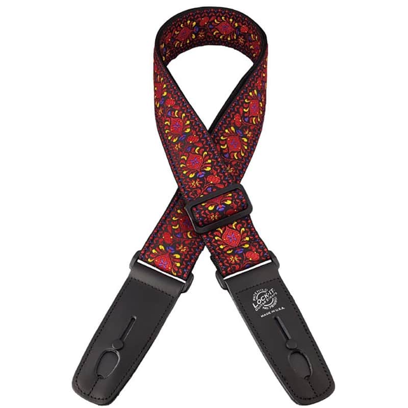 Henry Heller 2" Wide Woven Jacquard Retro Series Lock-It Guitar Strap LIS-061-MT image 1