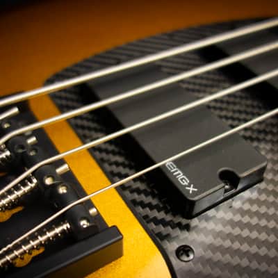 KLOS Apollo IV Custom Bass - Mahogany body / Gold Finish - Carbon Fiber neck -  NEW! 3 band EMG EQ & Pick up system - 8.1 pounds image 9