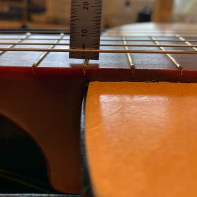 Vintage 1960s-70s 319 Harmony Atomic Logo Parlor Guitar OM Minty PLAYER ! image 6