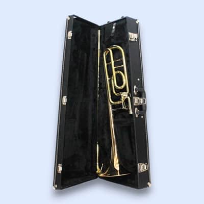 C.G. Conn 52HL Tenor Trombone - F Attachment - Rose Brass Bell image 4