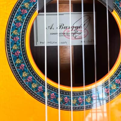 Amalio Burguet Flamenco Guitar "Negra" one piece Indian Rosewood back and sides. 2017 Flamenco Oran image 2
