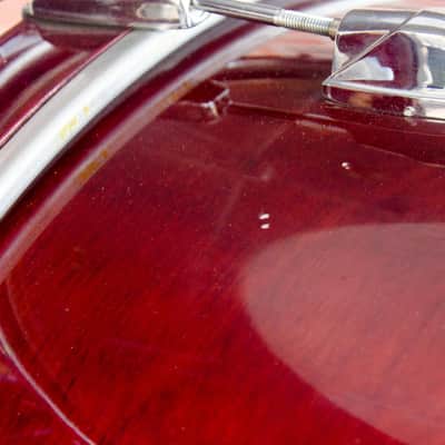 1989 Yamaha Recording Custom 5 Piece Shell Pack - Wine Red 10, 12, 13, 16, 22" image 15