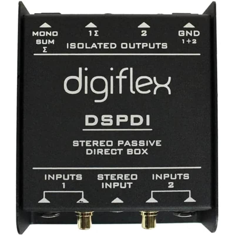 Digiflex DSPDI Passive Stereo DI Box - Black image 1