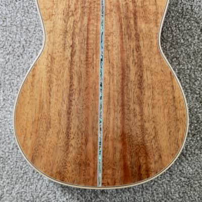Big Island Ukulele Co. Solid Koa Deluxe Soprano Abalone Inlay KX-SPG W/ Carrying Case image 6