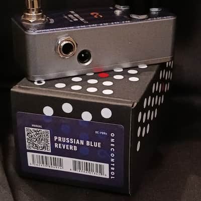 One Control Prussian Blue Reverb with orig box- near Mint image 2