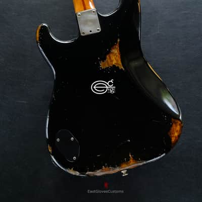 Fender Deluxe Comtemporary Stratocaster Floyd Rose System III Tremolo Black MIJ Relic Aged (RARE) image 14
