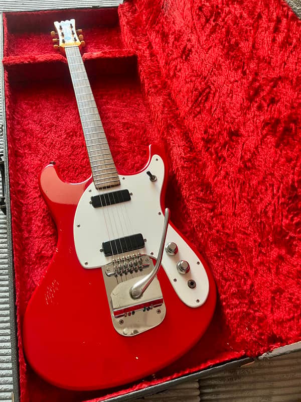 Mosrite The Ventures II Slab Body 1965 B043 - Red image 1
