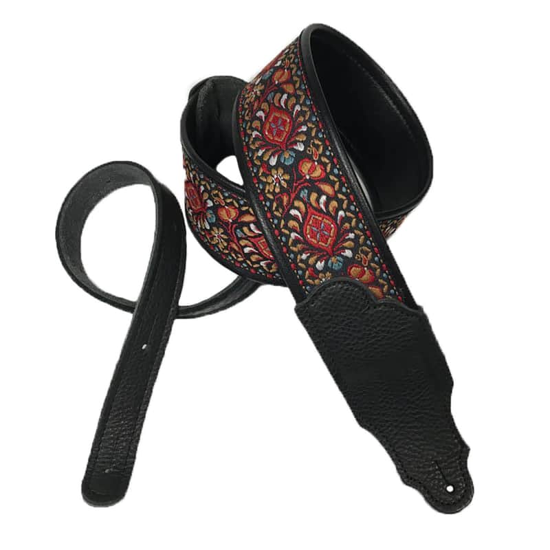 Franklin Straps RFD-RB 2.5'' Woven nylon folk/Leatherette backing and rolled edge/Red-Bronze image 1