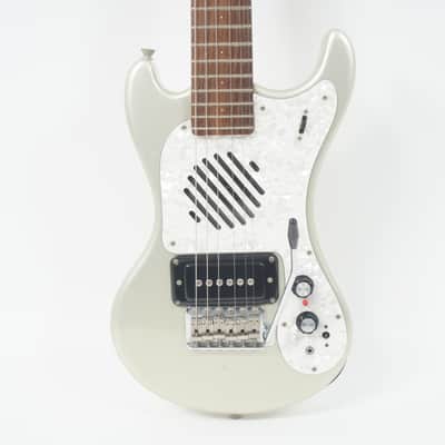 MarineRider MR-1 Metallic Silver Mosrite Ventures Copy Built-in Amp travel guitar Made in JAPAN image 6