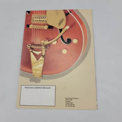 1998 Gretsch Guitars Brochure Catalog Poster 1990s image 4