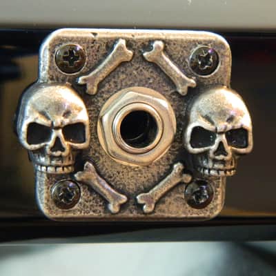 9 SKULL GUITAR PARTS for gibson and epiphone les paul metal knobs pickup rings jack plate & more image 6