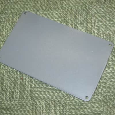 used vintage DOD Performer Series BOTTOM PLATE ( screw holes are on 4 corner areas) NO: pedal/other parts - early 1980s - Metal Plate has Silver & Gray Finish / Stiff Black Rubber Padding (padding has ridges) has Label, underside sanded & repainted gray image 17