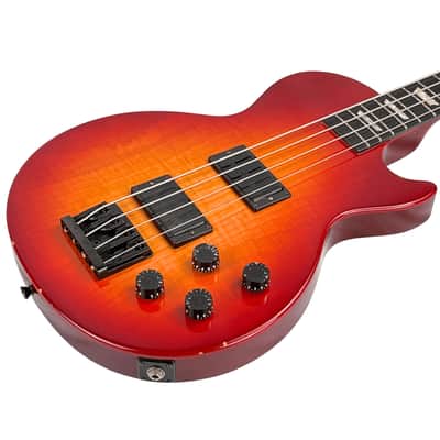 Gibson Les Paul LPB-2 Deluxe Plus Bass Bartolini Pickups Heritage Cherry Sunburst 1996 W/HSC image 5
