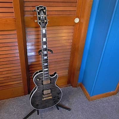 2012 Gibson Custom Shop Les Paul Custom Trans Black with AAAAA (5A) Hand Selected Flame Maple Top! image 3